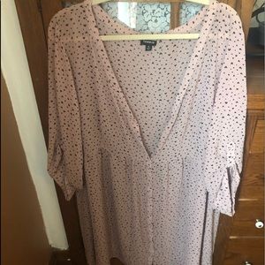 Sheer shirt dress with hearts